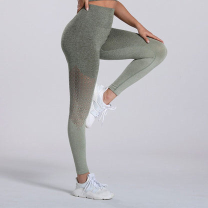 Gemz Gradient Yoga Pants Women Fitness Gym Leggings Sports High Waist Push Up Tights Workout Running Legging Hollow Pants