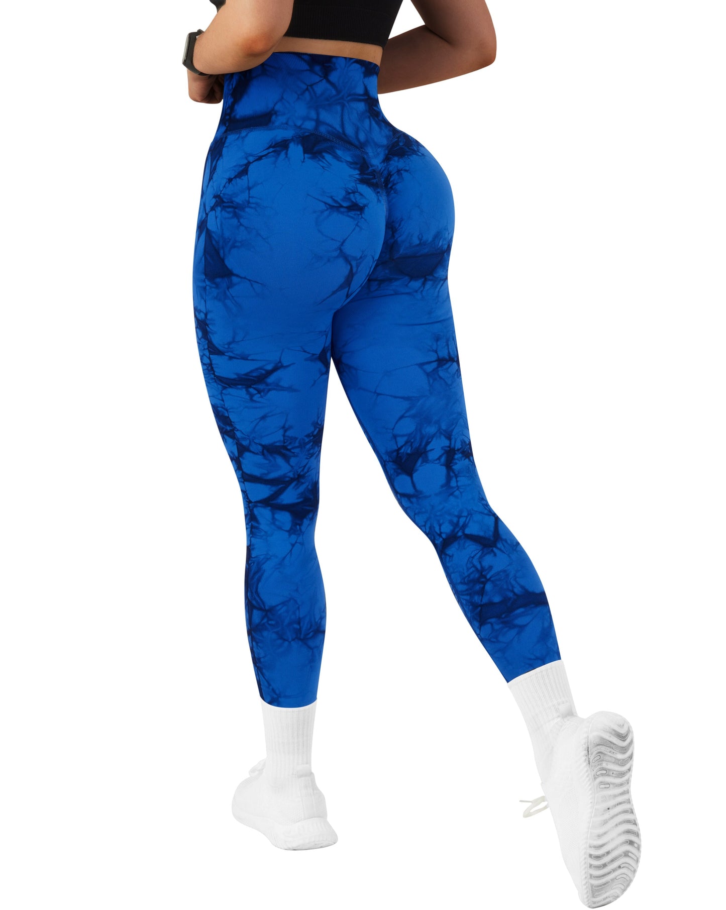 Gemz Yoga Leggings For Fitness Women Sport Tights Seamless Scrunch Butt Legging High Waist Sportswear Tie Dye Workout Tights Gym Pant