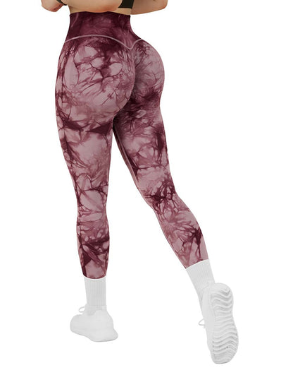 Gemz Yoga Leggings For Fitness Women Sport Tights Seamless Scrunch Butt Legging High Waist Sportswear Tie Dye Workout Tights Gym Pant